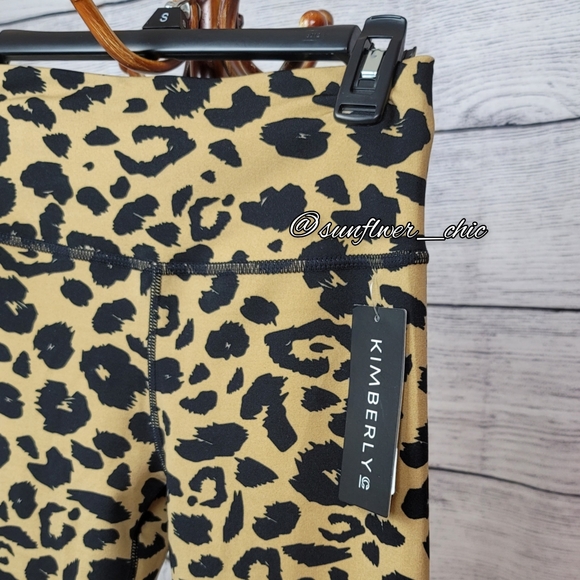 [NEW] High Waist Tan Leopard Print Leggings - Picture 9 of 16